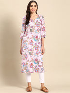 Sangria Women Floral Printed Sequinned Kurta