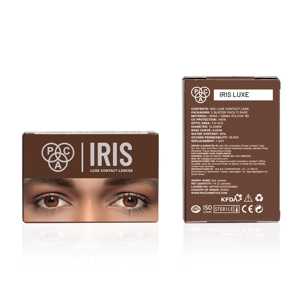 PAC Studio IRIS LUXE Daily Lenses Amber - Comfortable Natural Looking Lenses, Soft Non-Irritating - Distacart