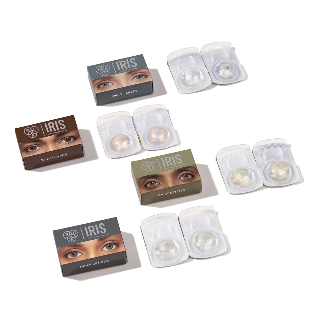 PAC Studio IRIS LUXE Daily Lenses Moonstone - Comfortable Natural Looking Lenses, Soft Non-Irritating - Distacart