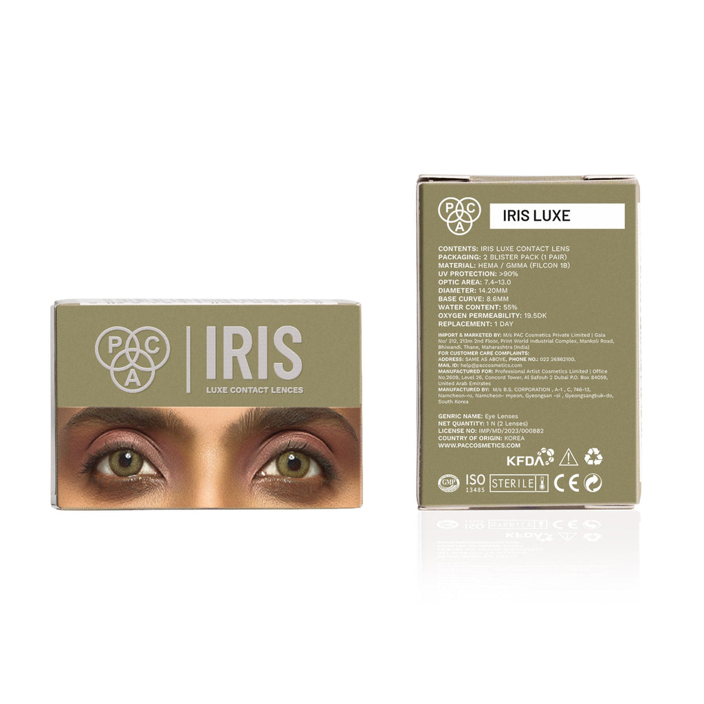 PAC Studio IRIS LUXE Daily Lenses Topaz - Comfortable Natural Looking Lenses, Soft Non-Irritating - Distacart