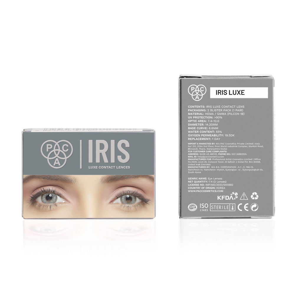 PAC Studio IRIS LUXE Daily Lenses Crystal - Comfortable Natural Looking Lenses, Soft Non-Irritating - Distacart