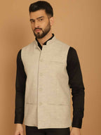 Even Apparels Pure Wool Nehru Jacket - Off White