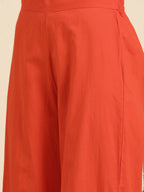 Sangria Women Pure Cotton Kurta with Palazzos