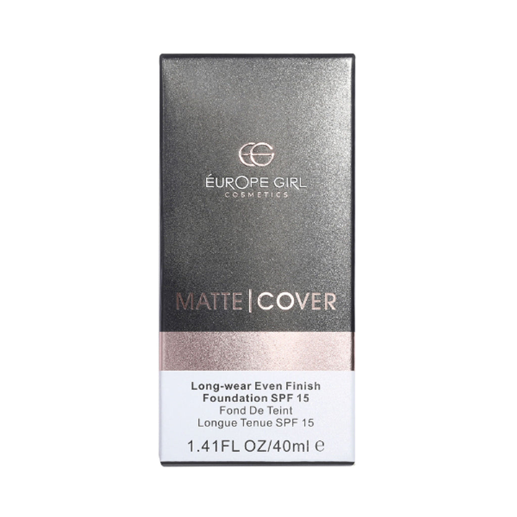 Europe Girl Matte Cover Foundation SPF 15 - 180 Medium Dark Natural Undertone