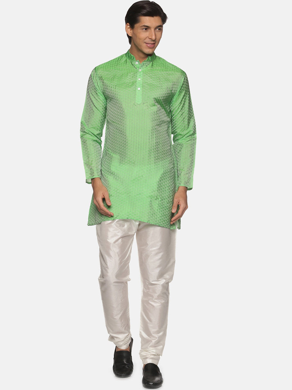Sethukrishna Men Green Kurta with Pyjamas - Distacart