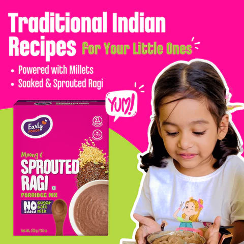 Early Foods Organic Moong & Sprouted Ragi Porridge Mix - Distacart