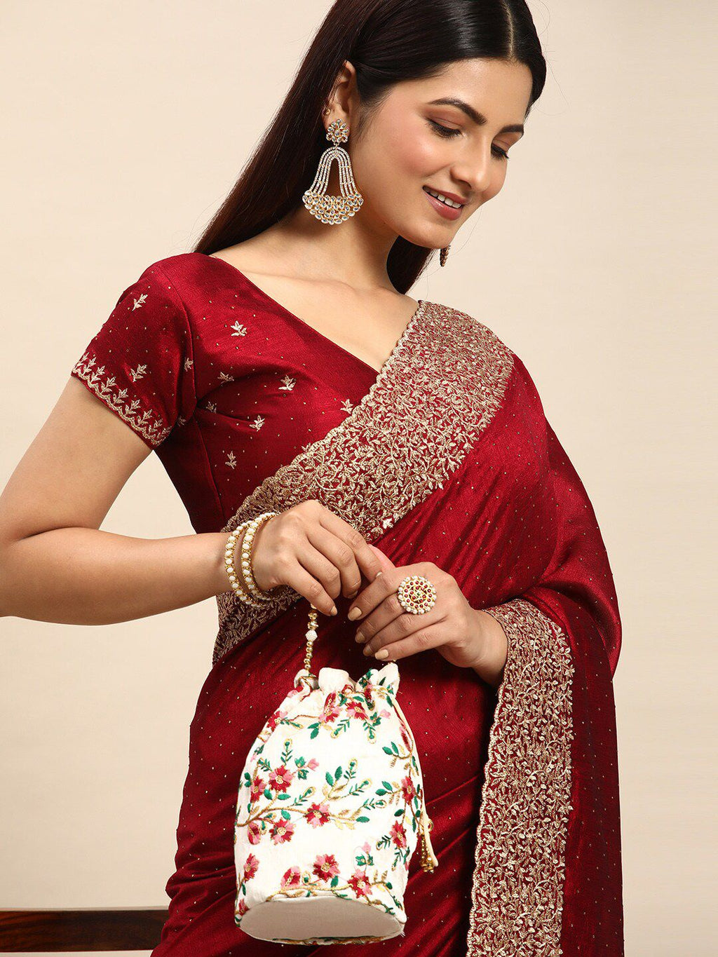 kasee Embellished Embroidered Saree - Distacart