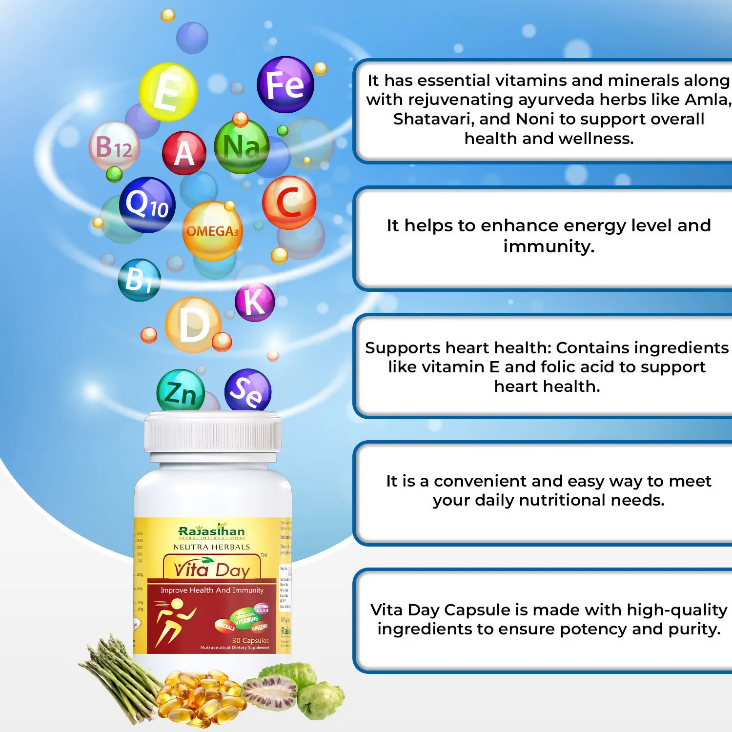 Rajasthan Herbals Neutra Herbals Vita Day Capsules - Distacart