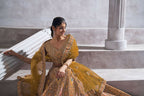 Kesar Fab Dark-Mustard Banarasi Silk Hand_Woven Lehenga