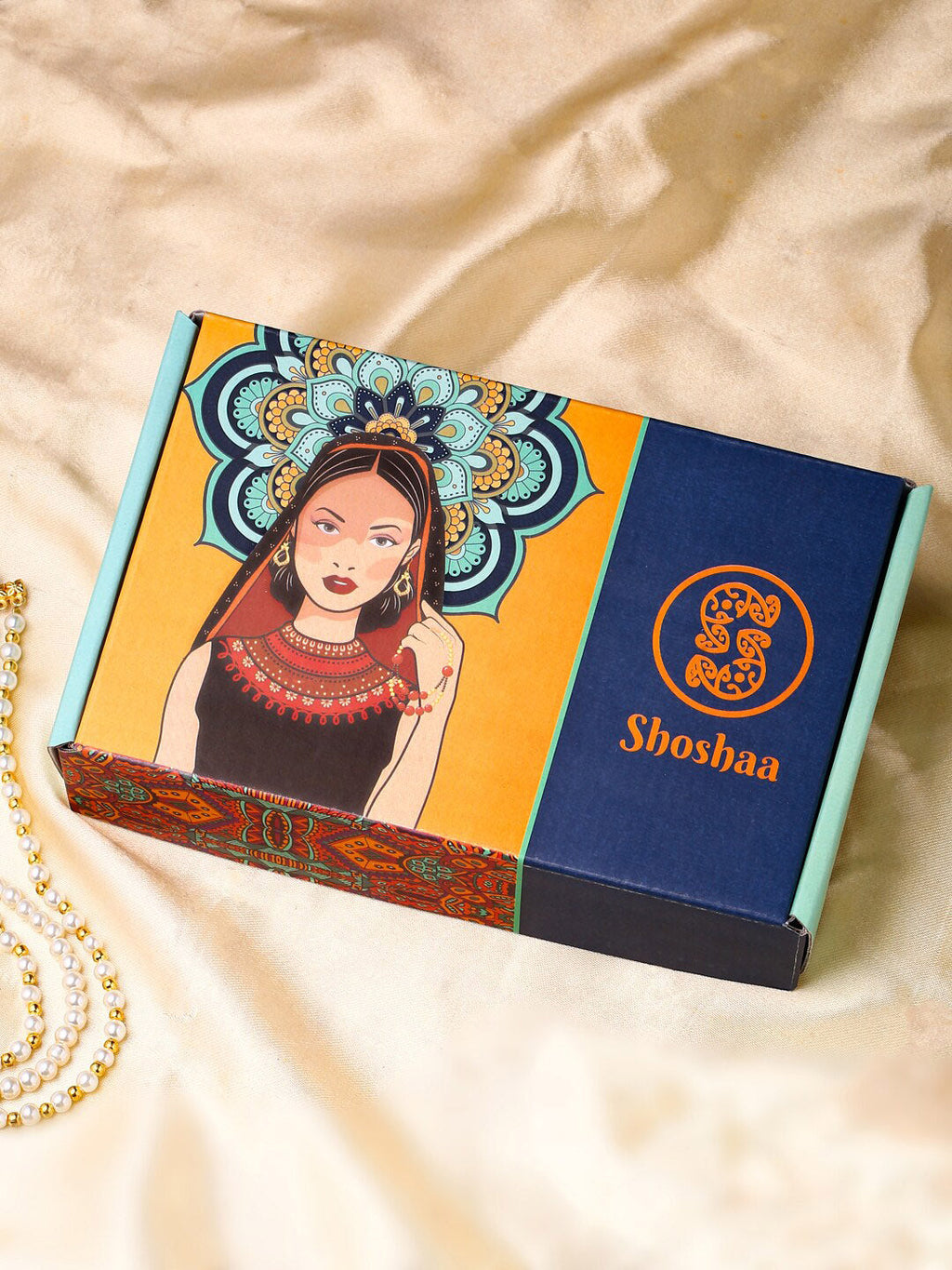 Shoshaa Maroon & Green Gold-Plated Contemporary Jhumkas Earrings - Distacart