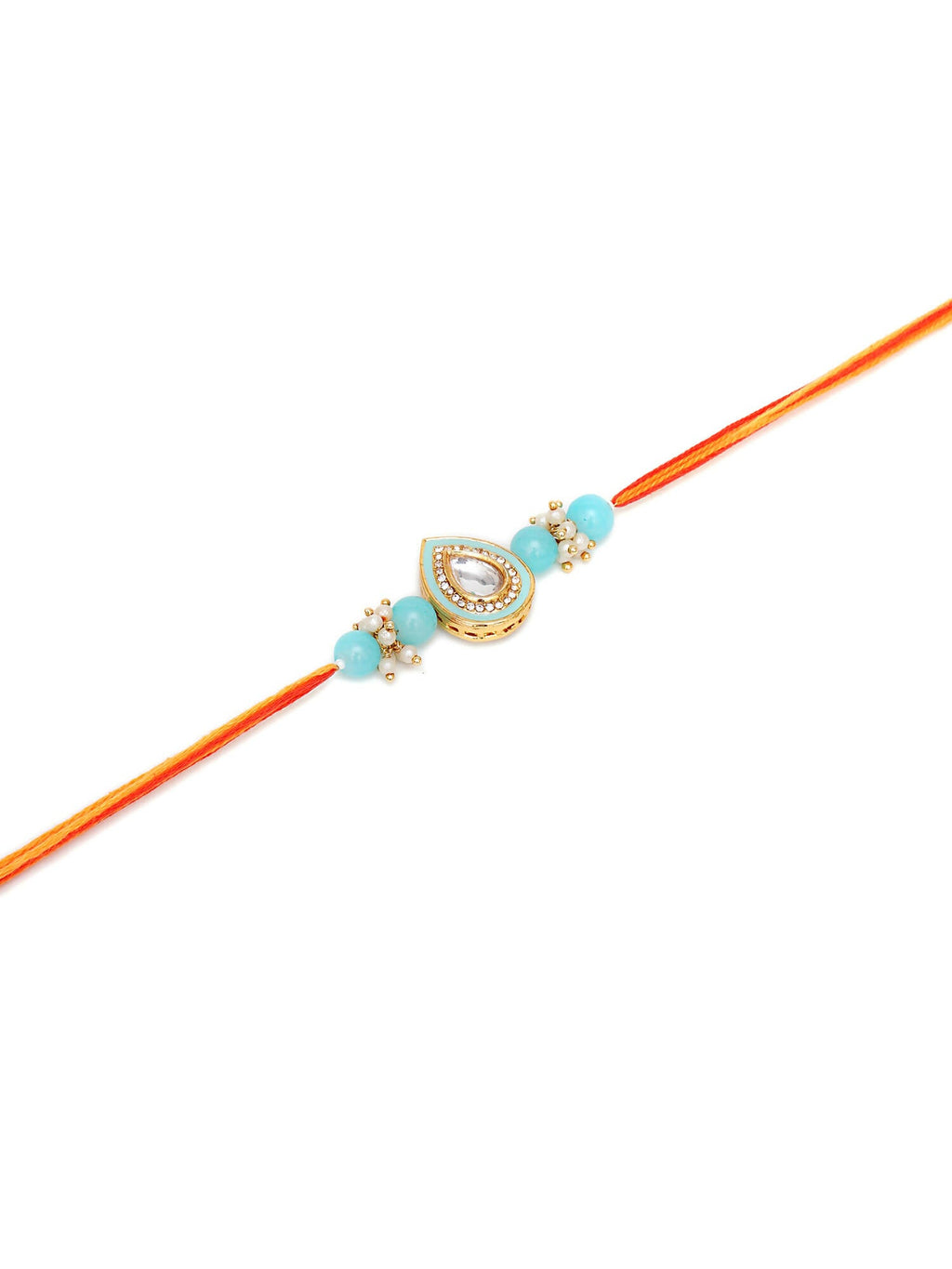 Designer kundan Rakhi - Ruby Raang - Distacart