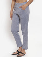 TAG 7 Women Grey Woolen Ankle-Length Leggings Pants