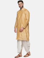 Sethukrishna Men Beige Kurta with Dhoti Pants - Distacart