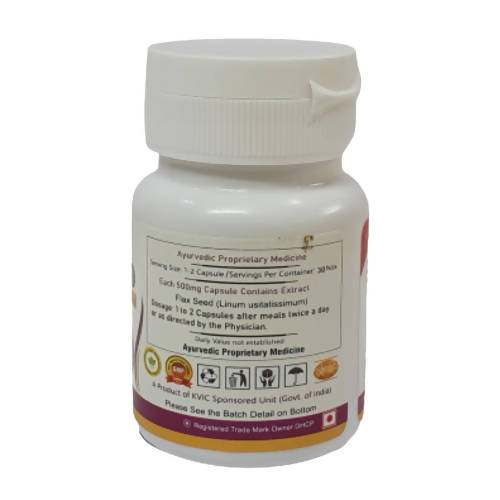 Deep Ayurveda Flax Seed 500mg Veg Capsules - Distacart