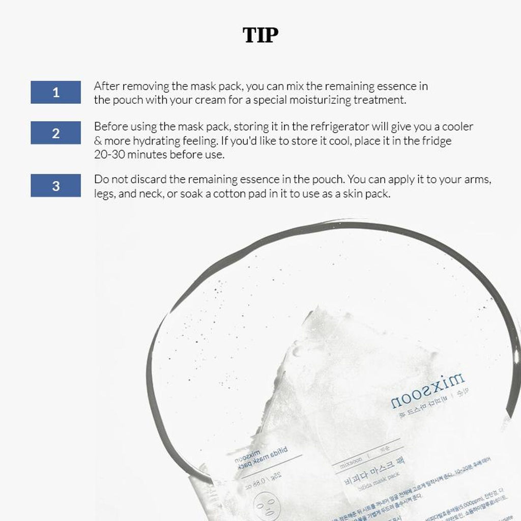 Mixsoon Bifida Mask Pack, Repairs Damaged Skin & Strengthens Barrier with Probiotics - Distacart