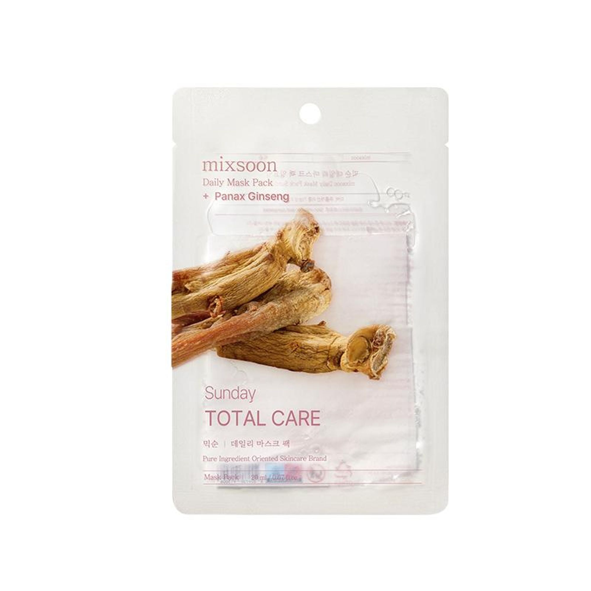 Mixsoon Daily Mask Pack Sunday, Restores, Hydrates & Soothes Skin Sheet Mask