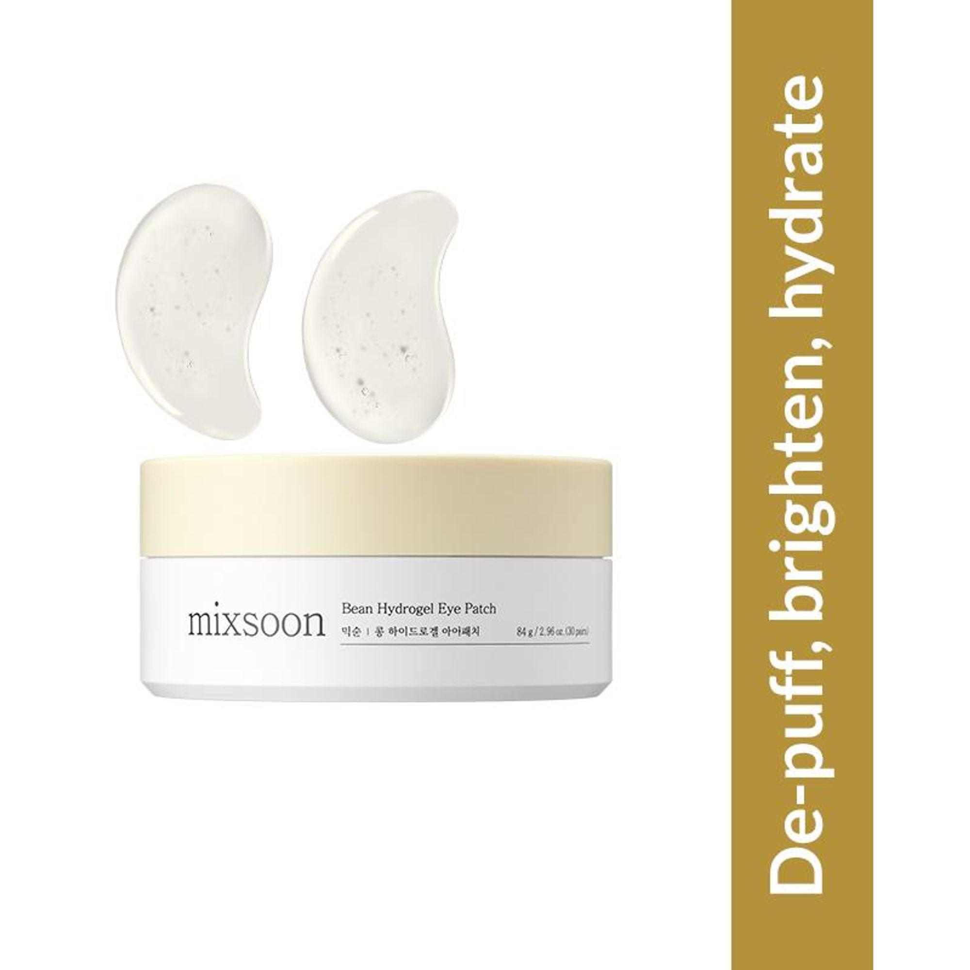 Mixsoon Bean Hydrogel Eye Patch, Hydrates, Brightens & Refreshes Under-Eye Skin