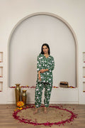 Joban Fashion Green Hand Block Printed Cotton Co-Ord Set - Distacart
