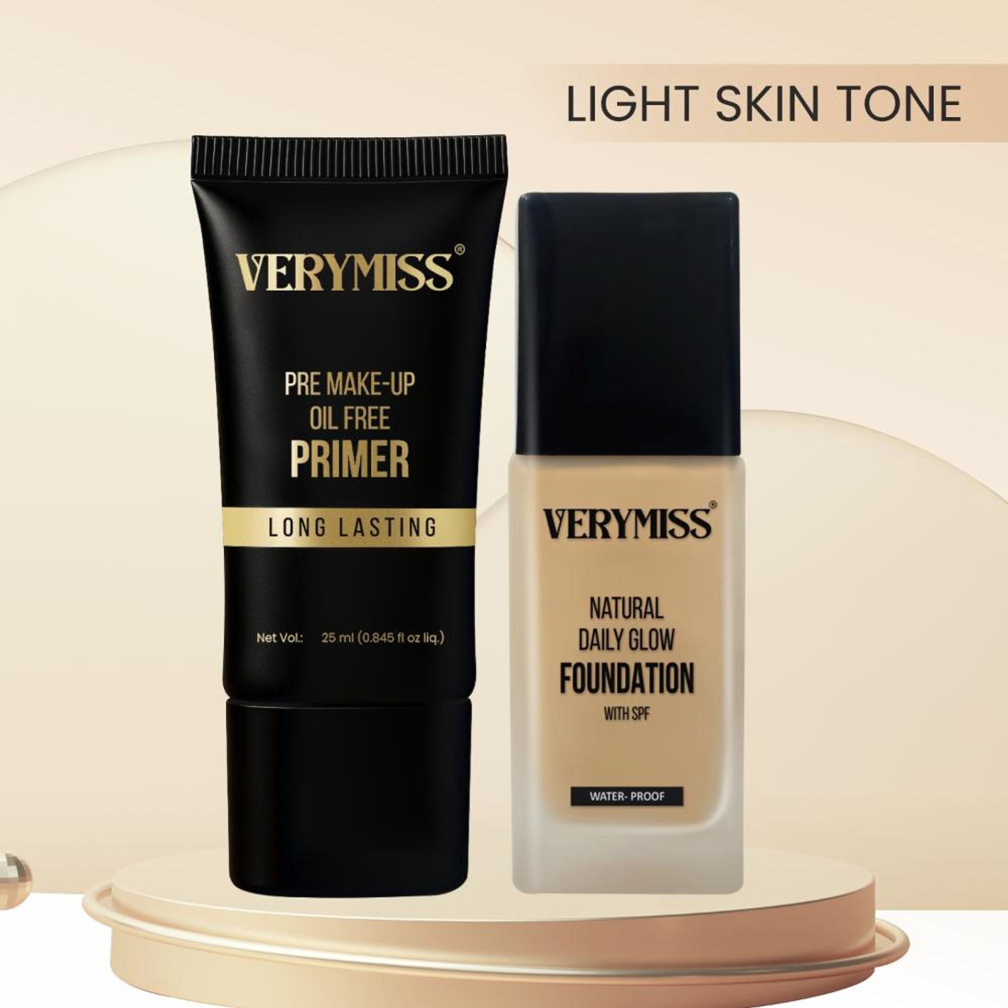 Verymiss Foundation + Oil Free Primer Light Tone (VMFD06-02, VMPR02)