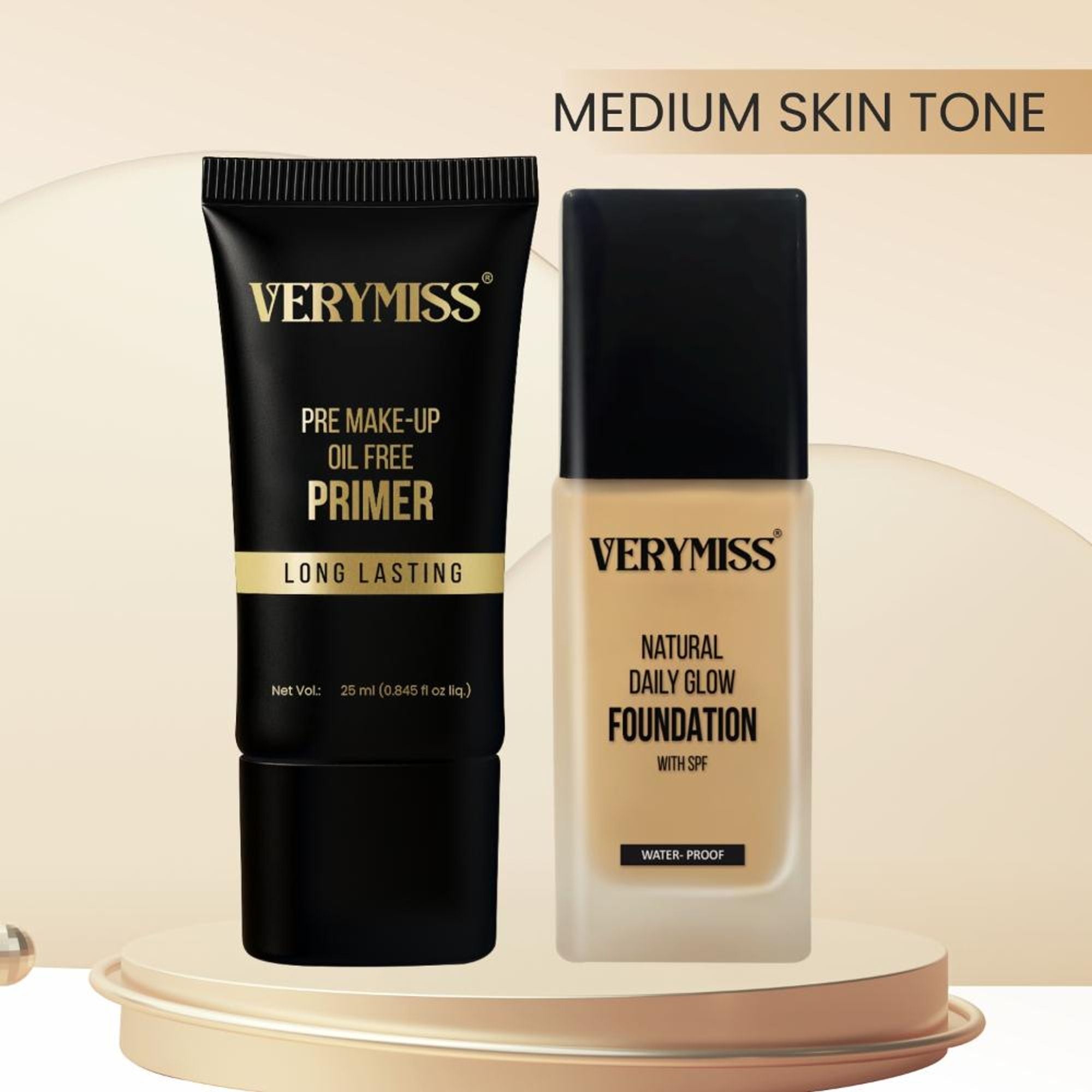 Verymiss Foundation + Oil Free Primer Medium Tone (VMFD06-03, VMPR02)