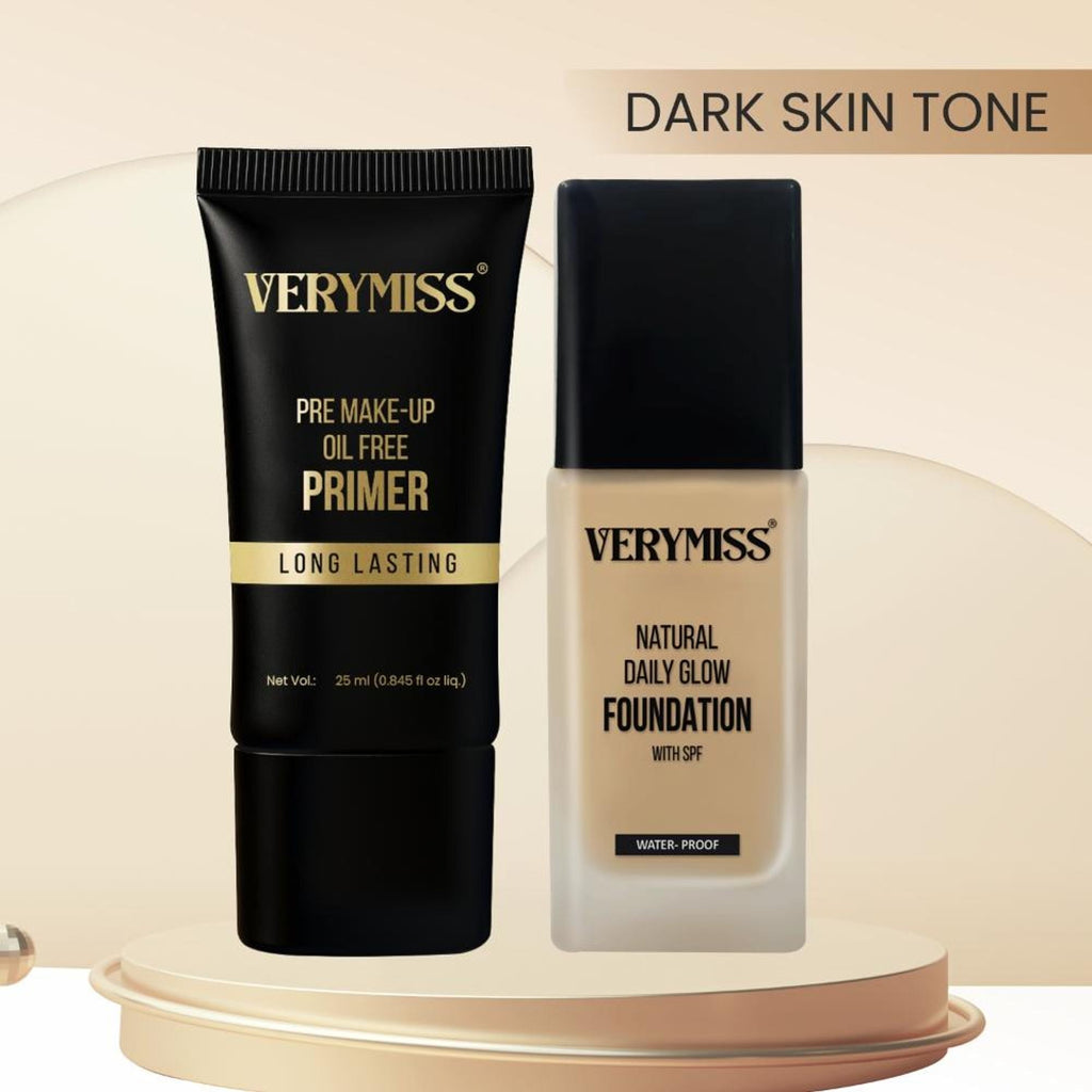 Verymiss Foundation + Oil Free Primer Dark Tone (VMFD06-04, VMPR02)