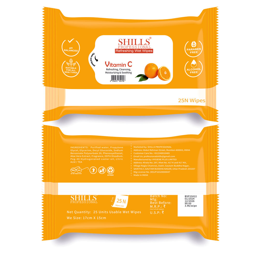 Shills Professional Refreshing Wet Wipes - Lime Fresh
