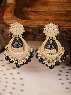 Shining Diva Black Classic Chandbalis Earrings - Distacart