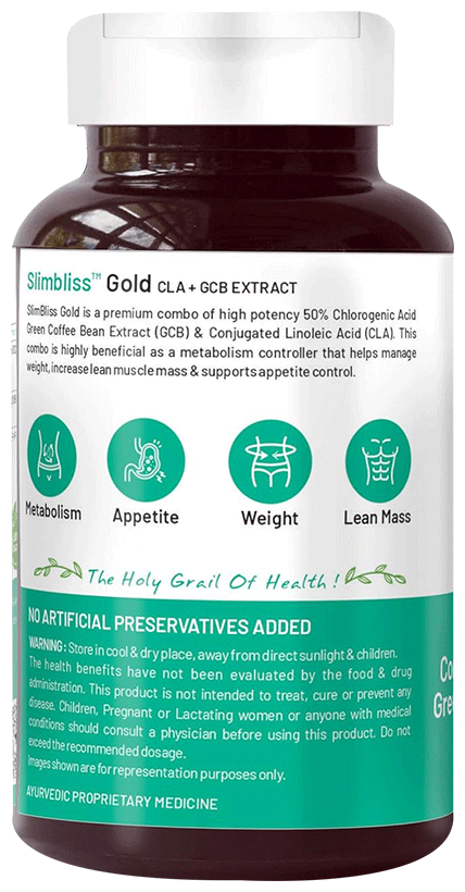 bliss welness weight management cla carb controller green coffee bean extract veg tablet