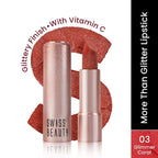 Swiss Beauty More Than Glitter Lipstick - 3 Glimmer Coral