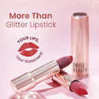 Swiss Beauty More Than Glitter Lipstick - 4 Glitter Rose - Distacart