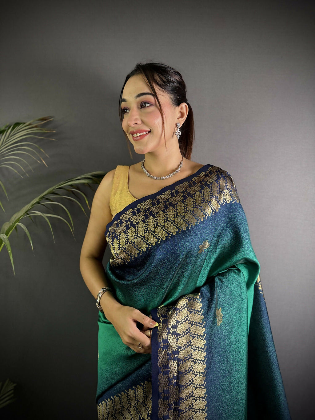 Joban Fashion Turquoise Handloom Silk Ikkat Saree - Distacart