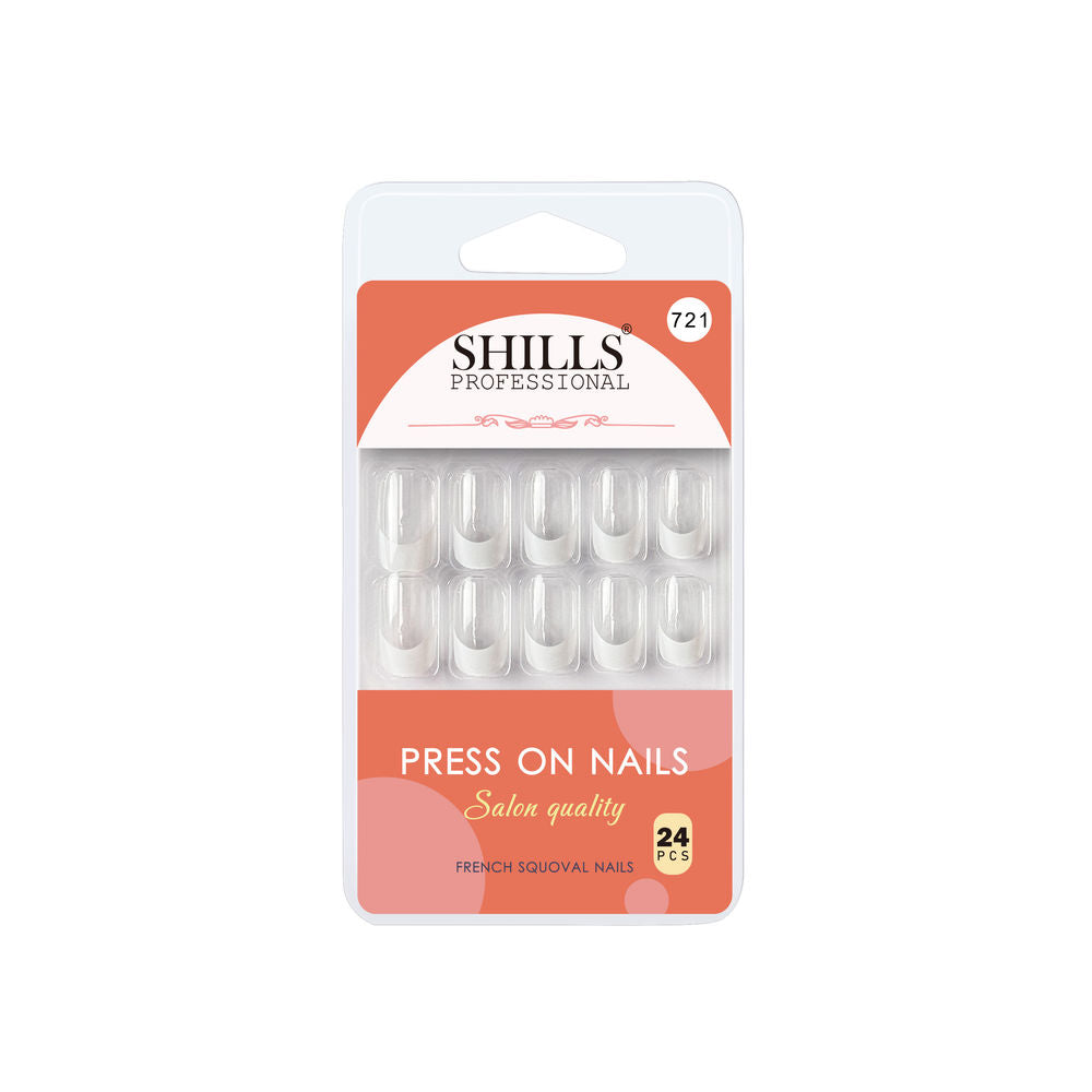 shills professional reusable press on nails french square spn721