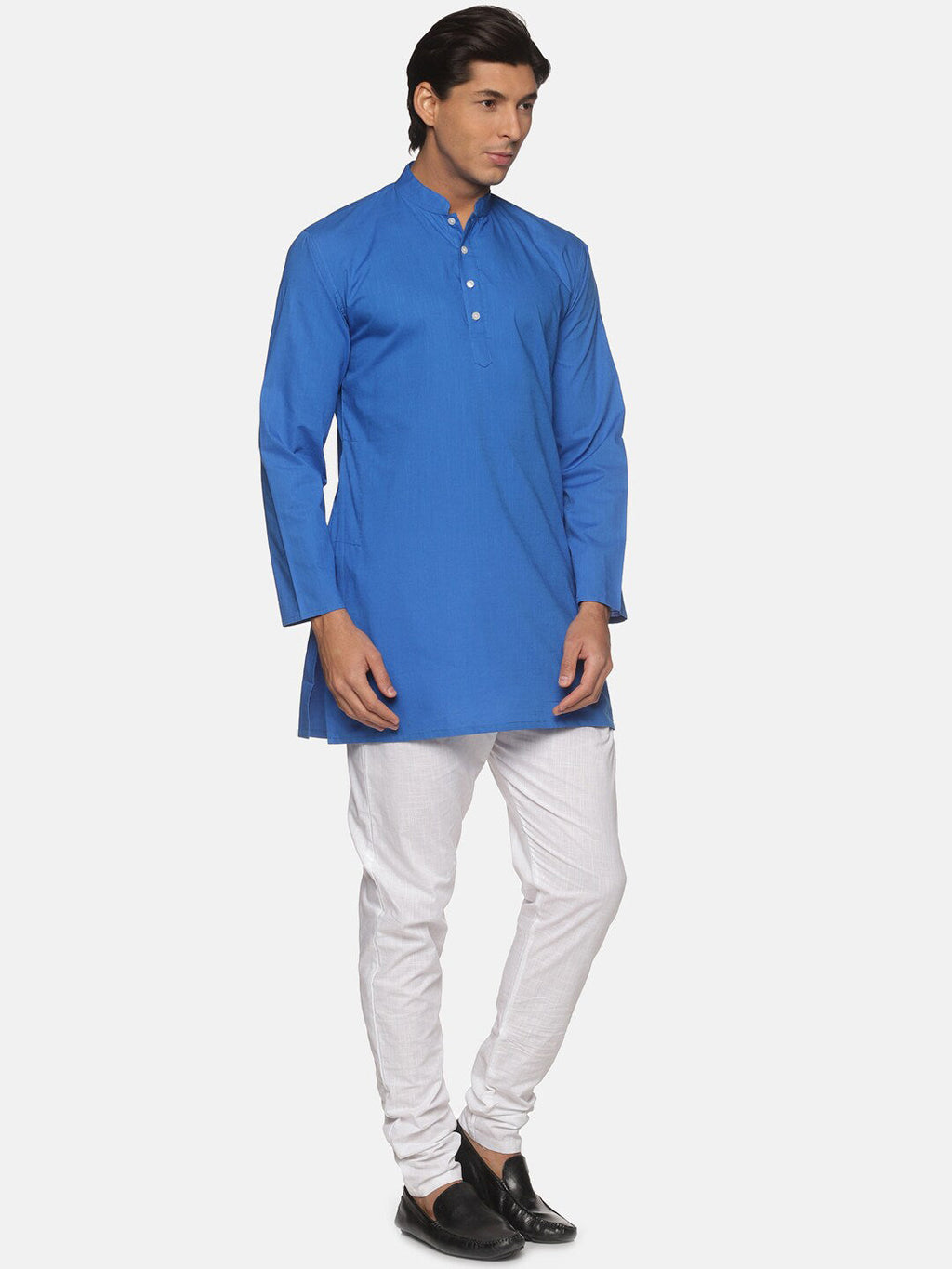 Sethukrishna Men Blue Pure Cotton Kurta with Pyjamas - Distacart