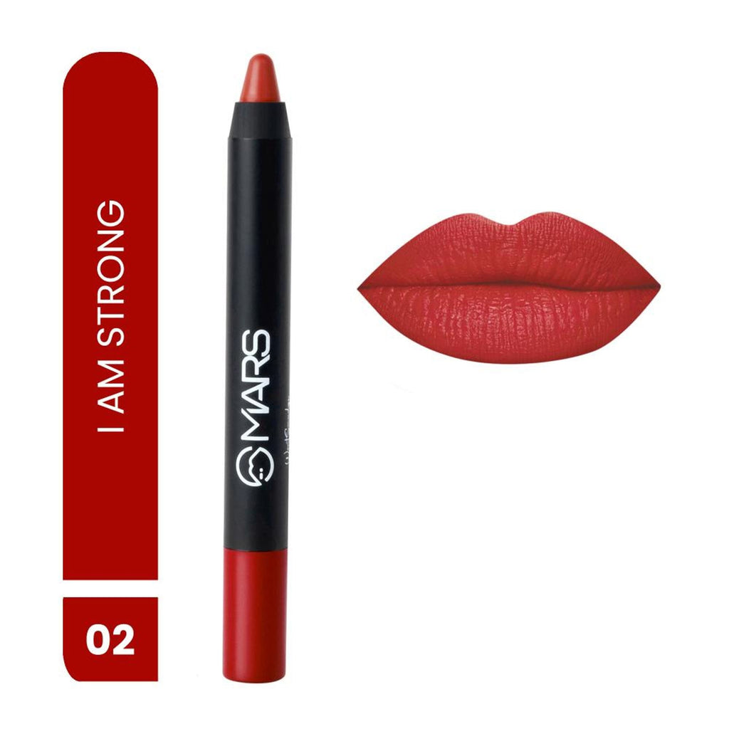 MARS Cosmetics Won't Smudge Won't Budge Lip Crayon - I Am Strong - Distacart