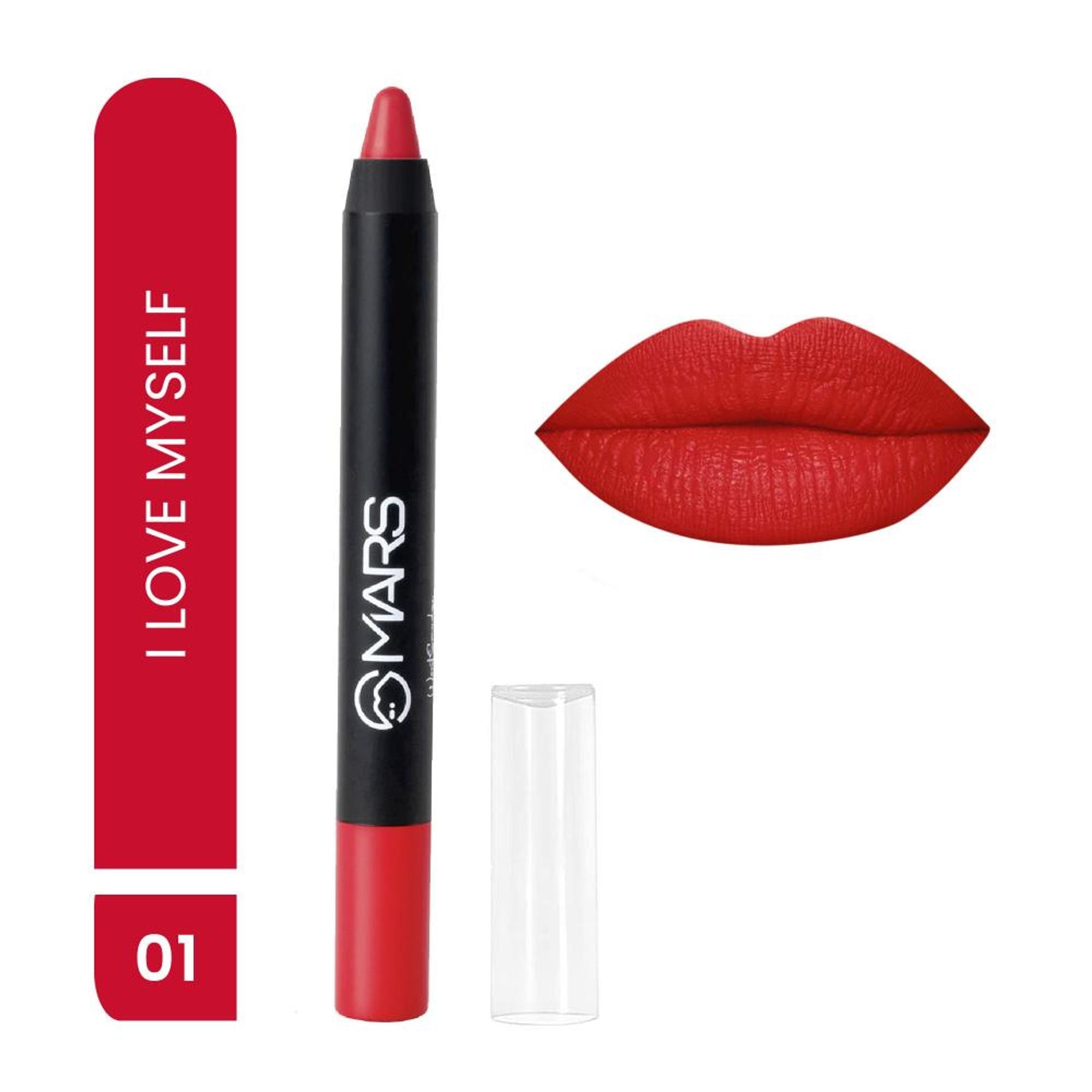 MARS Cosmetics Won't Smudge Won't Budge Lip Crayon - I Love Myself - Distacart