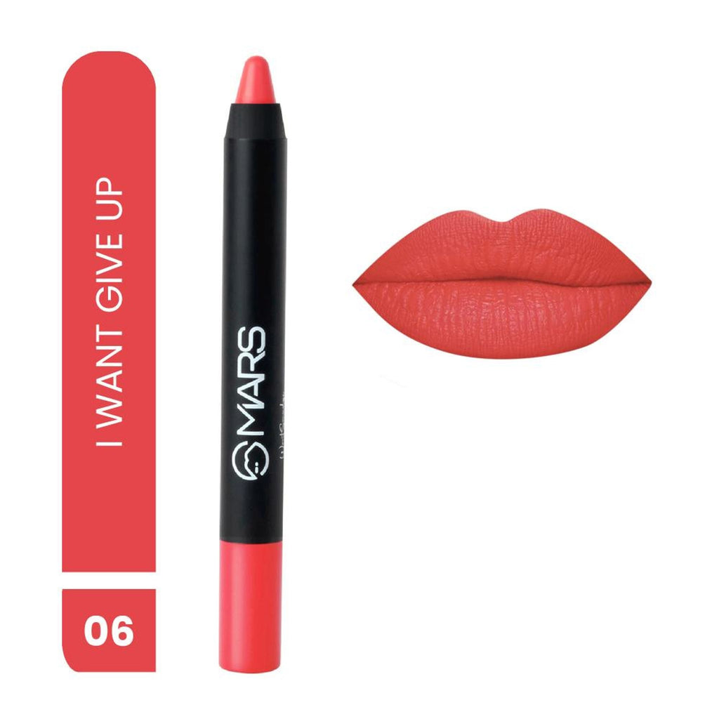 MARS Cosmetics Won't Smudge Won't Budge Lip Crayon - I Won't Give Up - Distacart