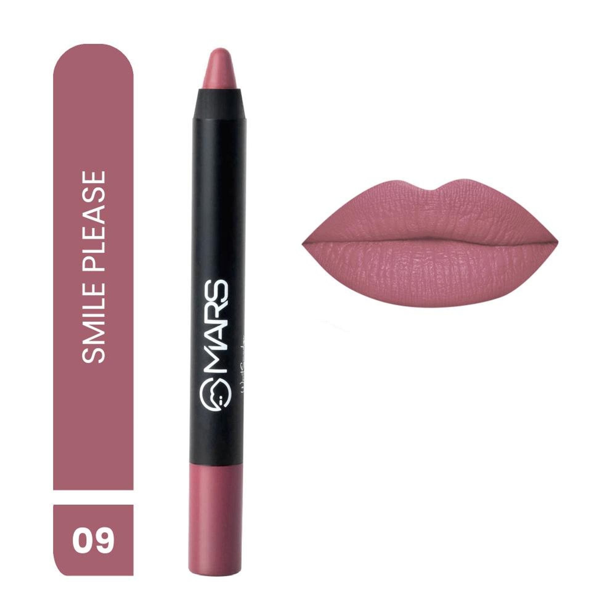 MARS Cosmetics Won't Smudge Won't Budge Lip Crayon - Smile Please - Distacart