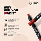 MARS Cosmetics Won't Smudge Won't Budge Lip Crayon - Berry Brave - Distacart