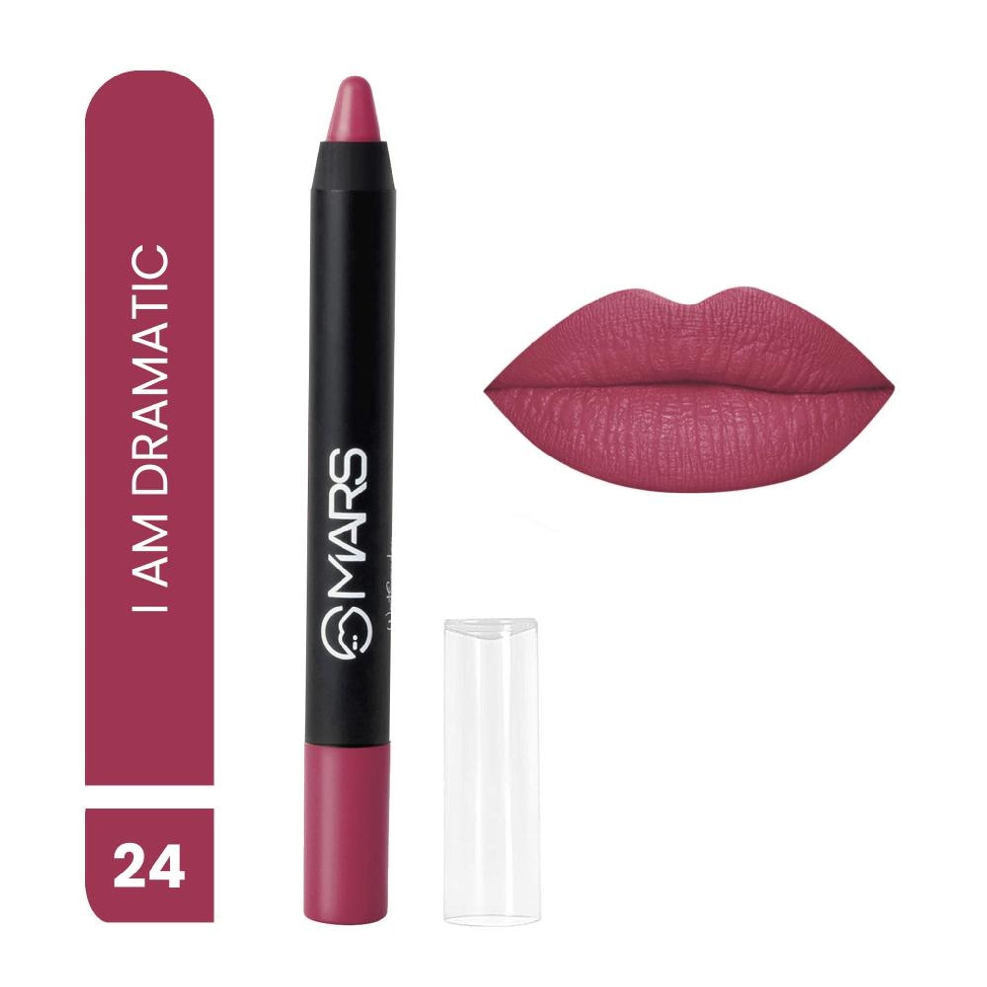 MARS Cosmetics Won't Smudge Won't Budge Lip Crayon - I Am Dramatic - Distacart