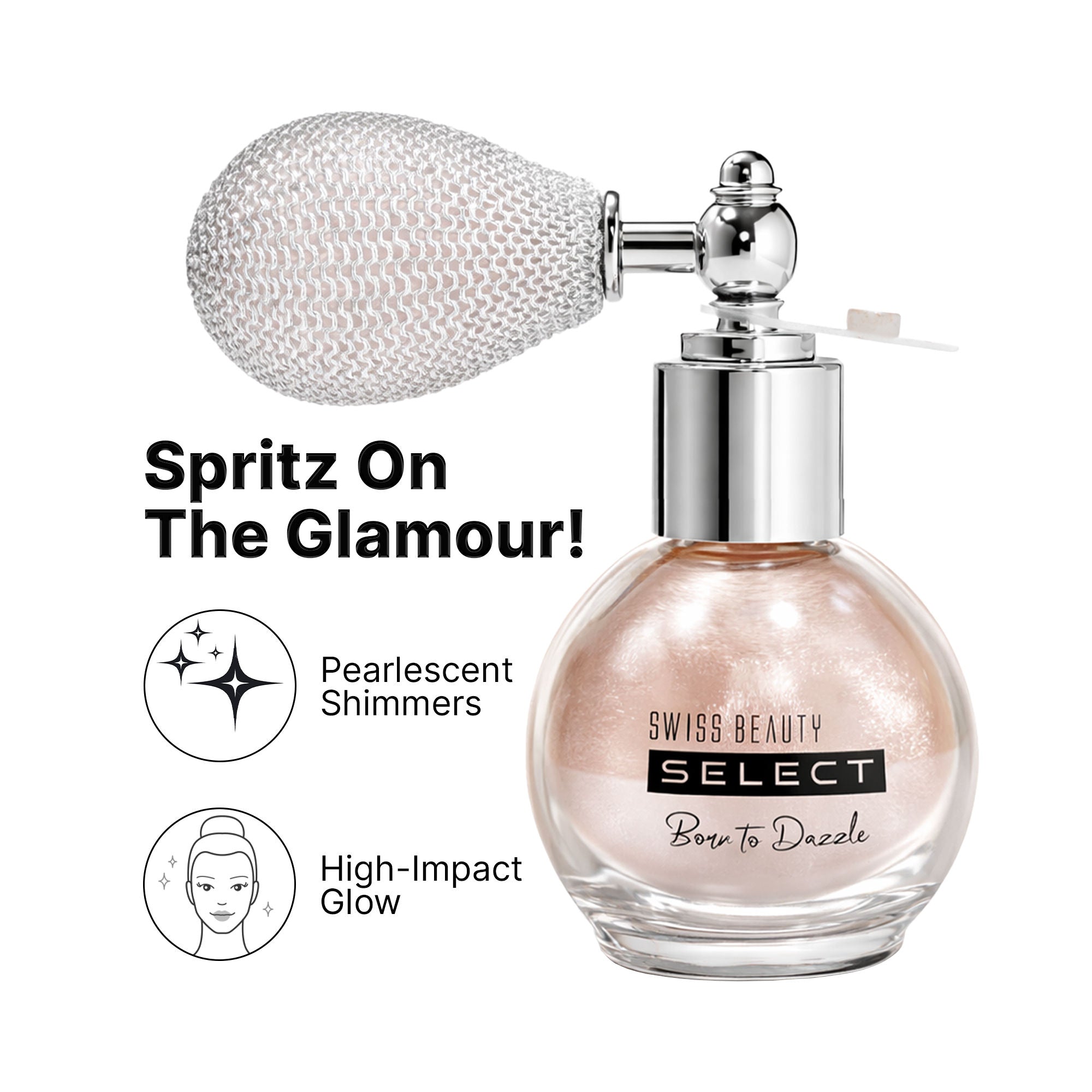 Swiss Beauty Select Born To Dazzle Glitter Spray - Distacart