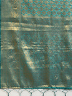 Saree Mall Blue & Gold-Toned Woven Design Zari Silk Blend Banarasi Saree - Distacart