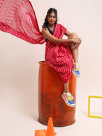 Tikhi Imli Leheriya Jute Silk Ready to Wear Saree