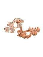 Saraf RS Jewellery Rose Gold-Plated White AD-Studded Jewellery Set - Distacart