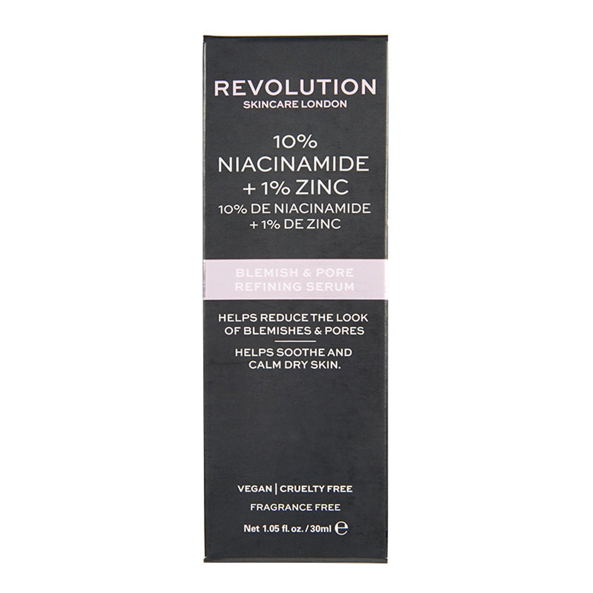 Makeup Revolution Skincare Blemish and Pore Refining Serum - 10% Niacinamide + 1% Zinc - Distacart