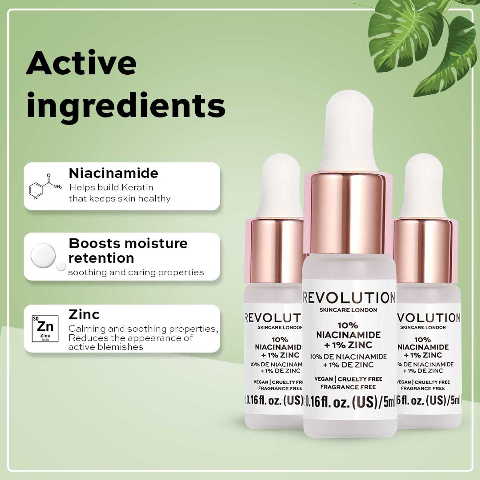 Makeup Revolution Skincare Blemish and Pore Refining Serum - 10% Niacinamide + 1% Zinc - Distacart