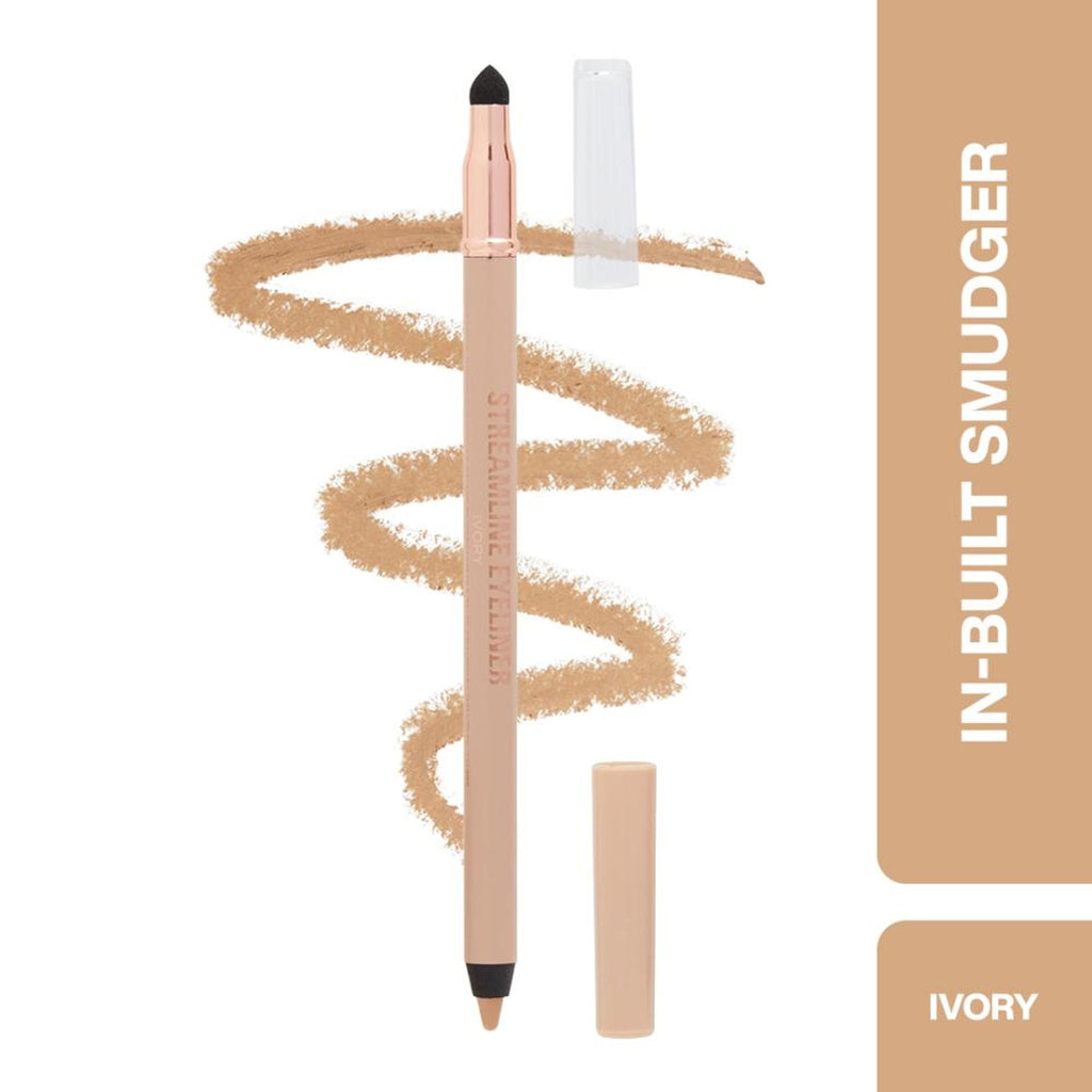 Makeup Revolution Streamline Waterline Eyeliner Pencil-Ultra Creamy Smudge Proof Smokey Looks - Ivory
