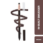 Makeup Revolution Streamline Waterline Eyeliner Pencil-Ultra Creamy Smudge Proof Smokey Looks - Brown