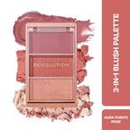 Makeup Revolution Blush Icon Palette - Aura Points Rose