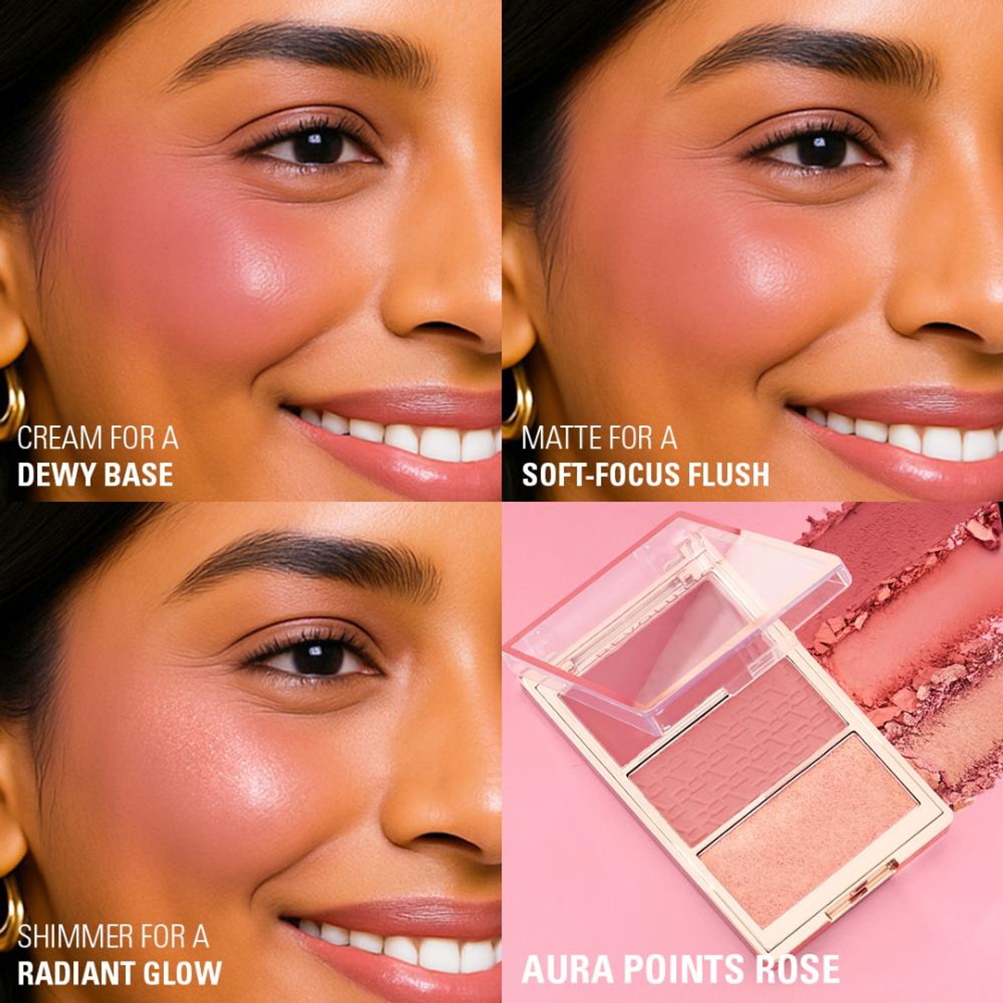 Makeup Revolution Blush Icon Palette - Aura Points Rose