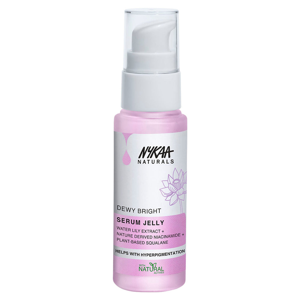 Nykaa Naturals Glow Brightening Niacinamide & Waterlily Face Serum Jelly with Squalane, Non-sticky